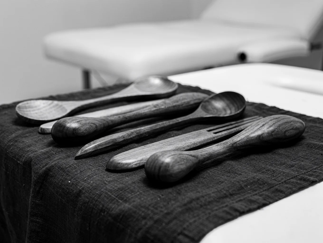Handcrafted anatomical wooden implements for holistic body sculpting